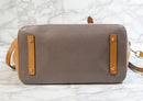 Dooney & Bourke Purse: Grey Leather Denison Shoulder Bag