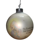 Precious Moments Ornament E-1465, Baby's First Christmas Glass Ball, Dated 1981