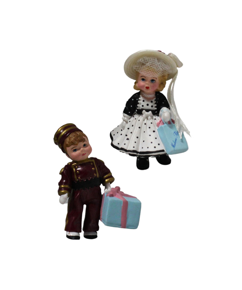 Hallmark Ornament: 1999 Park Avenue Wendy and Alex the Bellhop | QFM8499