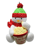 Hallmark Nothing "Butter" - Snowman with Popcorn Keepsake Ornament 2021 QG01655