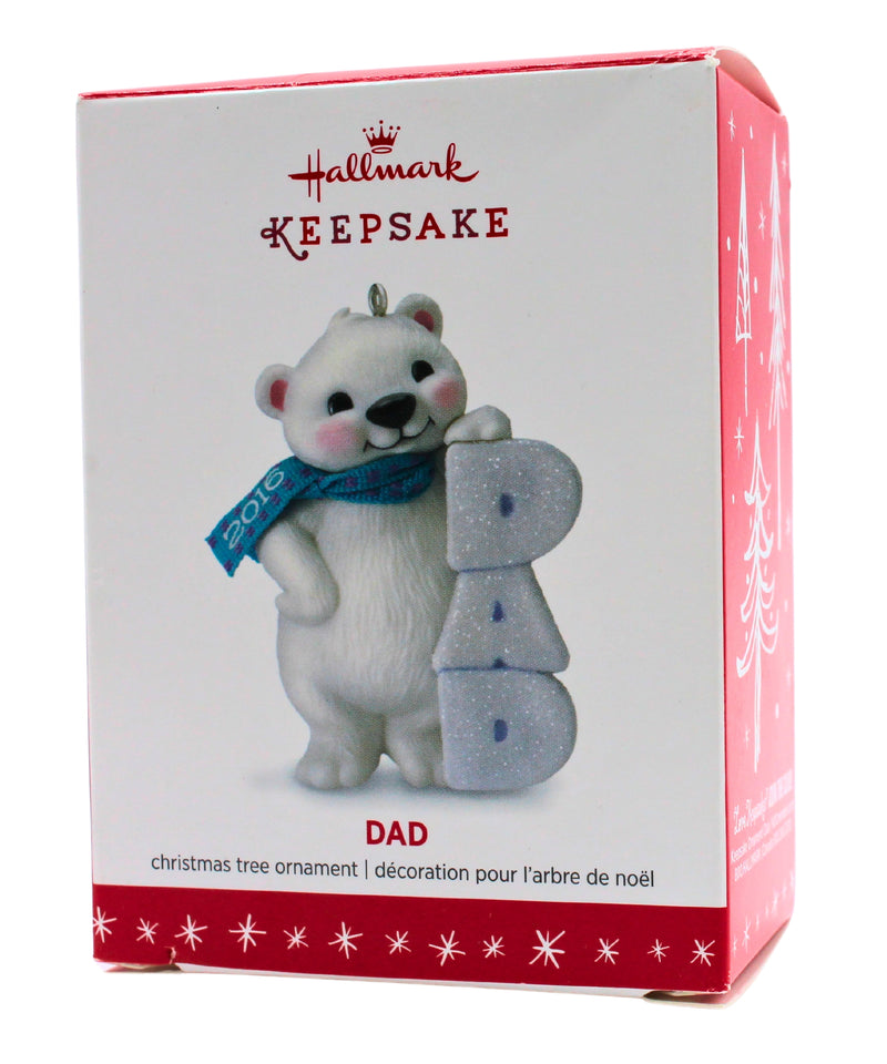 Hallmark Ornament: 2016 Dad | QGO1081 | Polar Bear