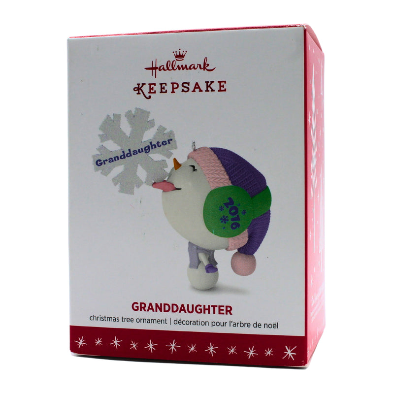 Hallmark Ornament: 2016 Granddaughter | QGO1151 | Snowflake