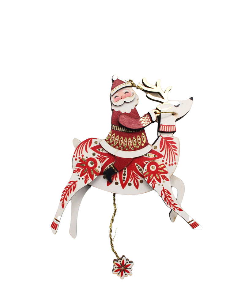 Hallmark Ornament: 2024 Pull-String Reindeer | QGO2854 | Pull string to move