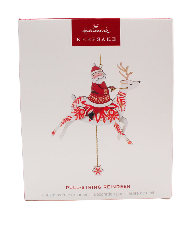Hallmark Ornament: 2024 Pull-String Reindeer | QGO2854 | Pull string to move
