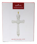 Hallmark Never Failing Love - Porcelain Cross Keepsake Ornament 2023 QHX3047