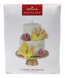 Hallmark A Sweet Beginning - Wedding Cake Keepsake Ornament 2023 QHX3067