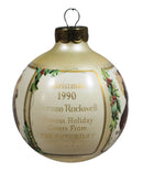 Hallmark Norman Rockwell Art - Glass Keepsake Ornament 1990 QX2296