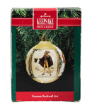 Hallmark Norman Rockwell Art - Glass Keepsake Ornament 1990 QX2296