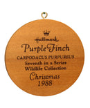 Hallmark Purple Finch - 7th in Series Keepsake Ornament 1988 QX3711