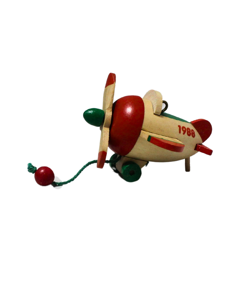 Hallmark Ornament: 1988 Wooden Airplane | QX4041