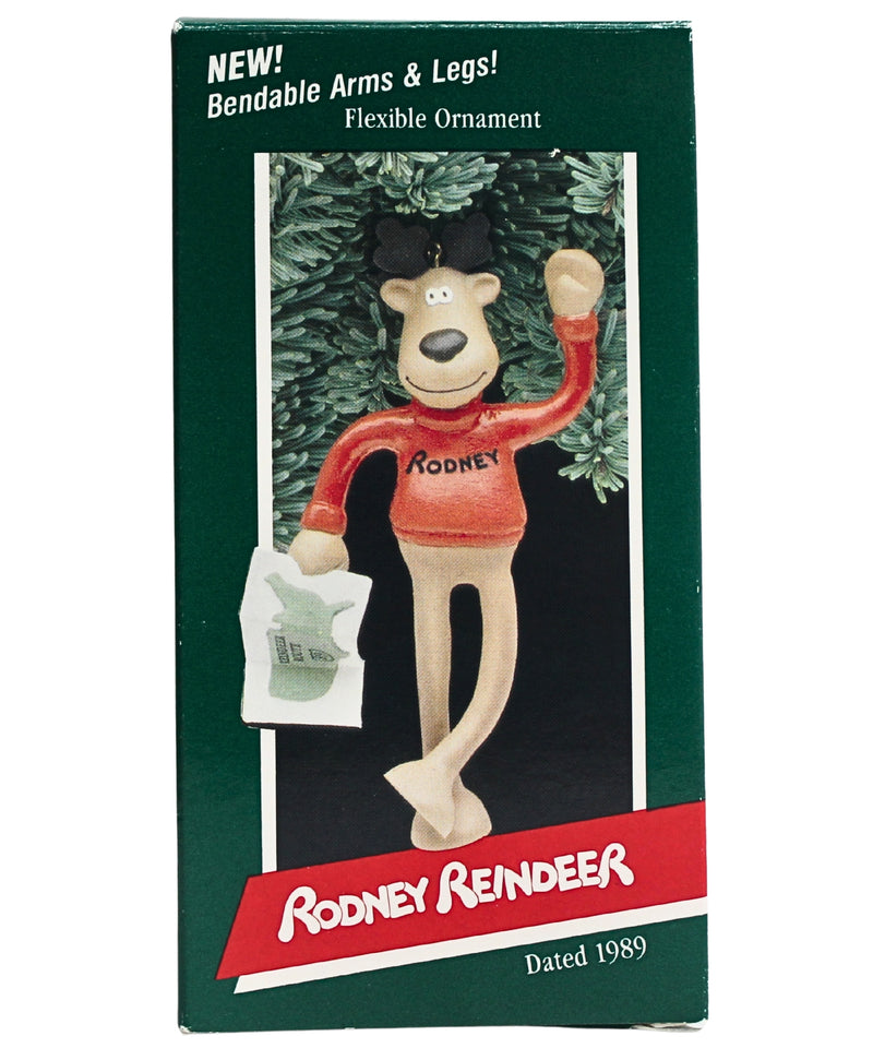 Hallmark Ornament: 1989 Rodney Reindeer | QX4072 | Bendable Limbs
