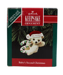Hallmark Ornament: 1992 Baby's 2nd Christmas | QX4651