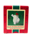 Hallmark Ornament: 1985 Snow-Pitching Snowman  | QX4702