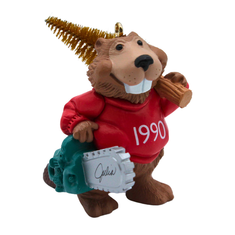 Hallmark Ornament: 1990 Happy Woodcutter | QX4763