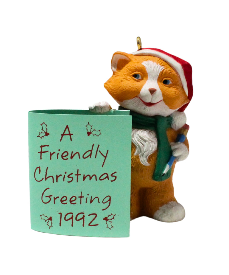 Hallmark Ornament: 1992 Friendly Greetings  | QX5041