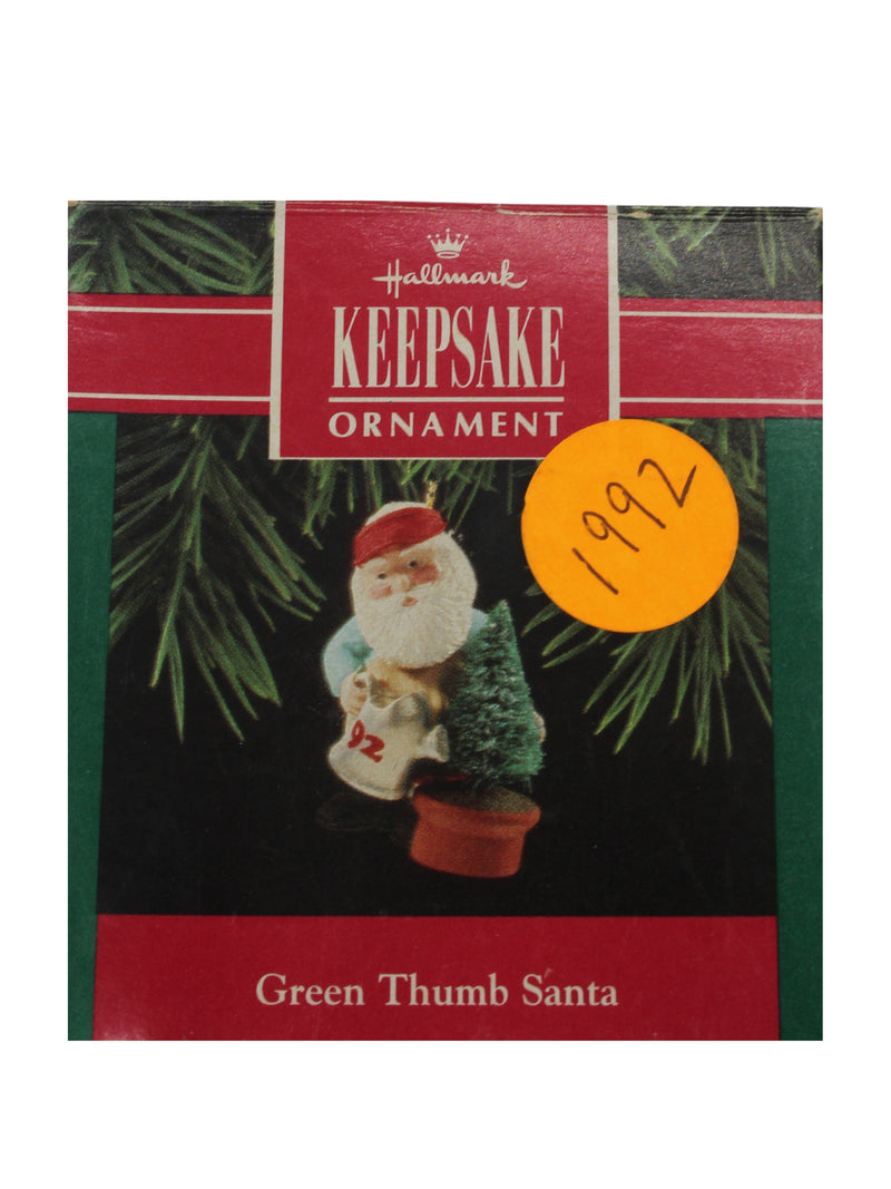Hallmark Ornament: 1992 Green Thumb Santa | QX5101 | Gardening
