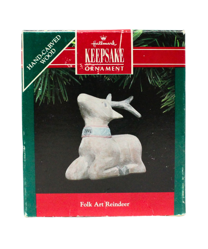 Hallmark Ornament: 1991 Folk Art Reindeer  | QX5359