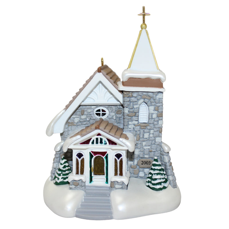 Hallmark Ornament: 2003 Fieldstone Church | QX7429