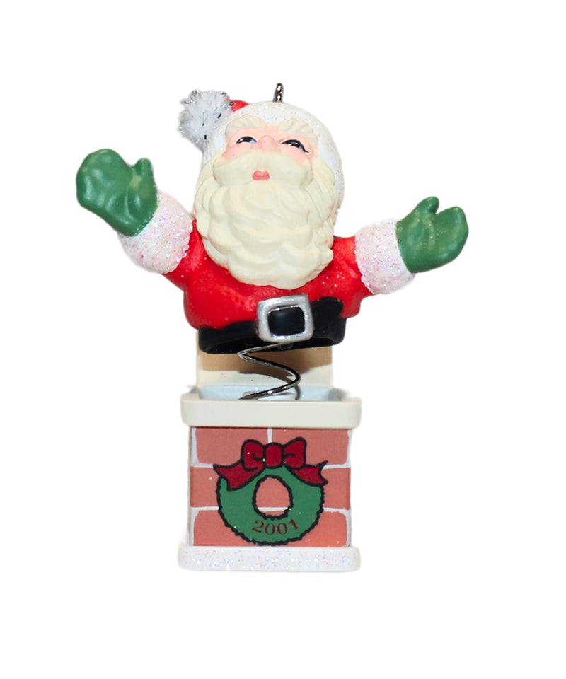 Hallmark Ornament: 2001 Springing Santa | QX8085