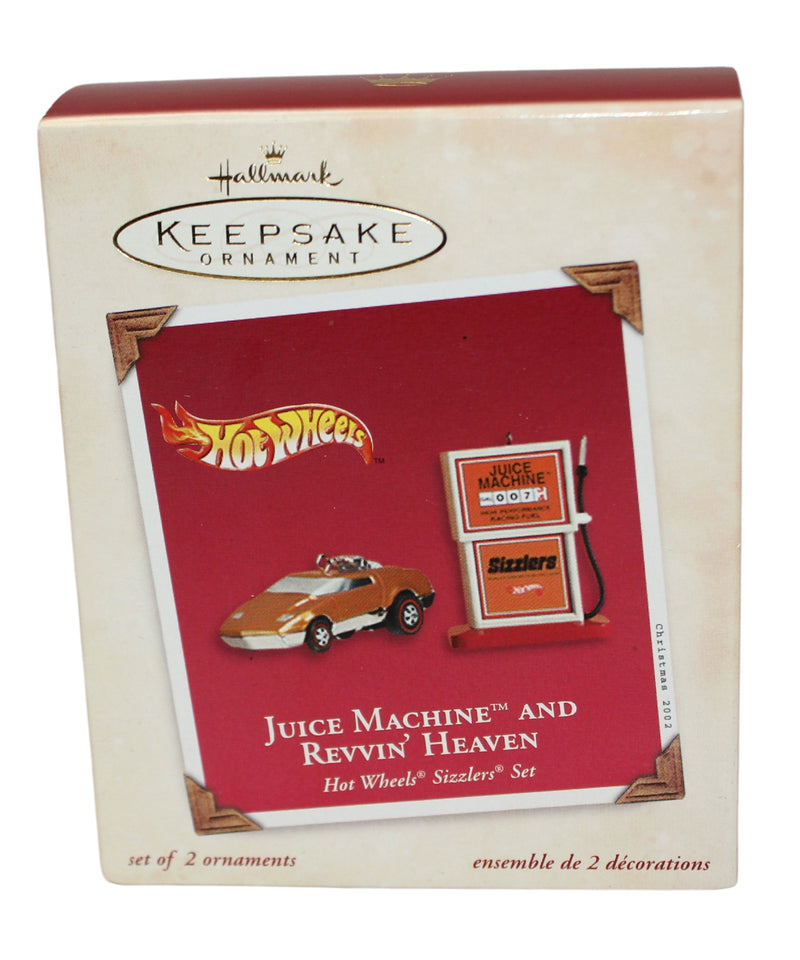 Hallmark Ornament: 2002 Juice Machine and Revvin Heaven | QX8236 | Hot Wheels