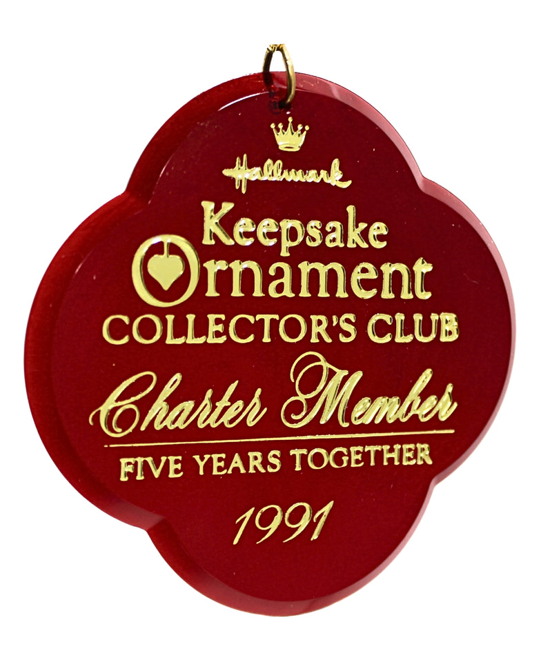 Hallmark Ornament: 1991 Collector's Club Charter Member Exclusive "Five Years Together" | QXC3159