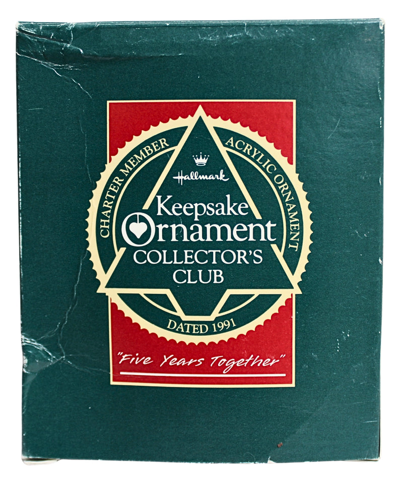 Hallmark Ornament: 1991 Collector's Club Charter Member Exclusive "Five Years Together" | QXC3159
