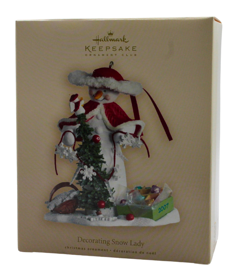 Hallmark Ornament: 2007 Decorating Snow Lady | QXC7003