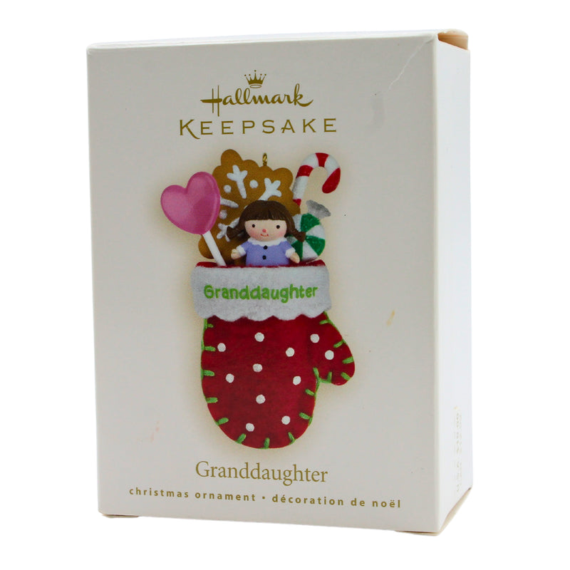 Hallmark Ornament: 2008 Granddaughter | QXG6194 | Mitten Stocking