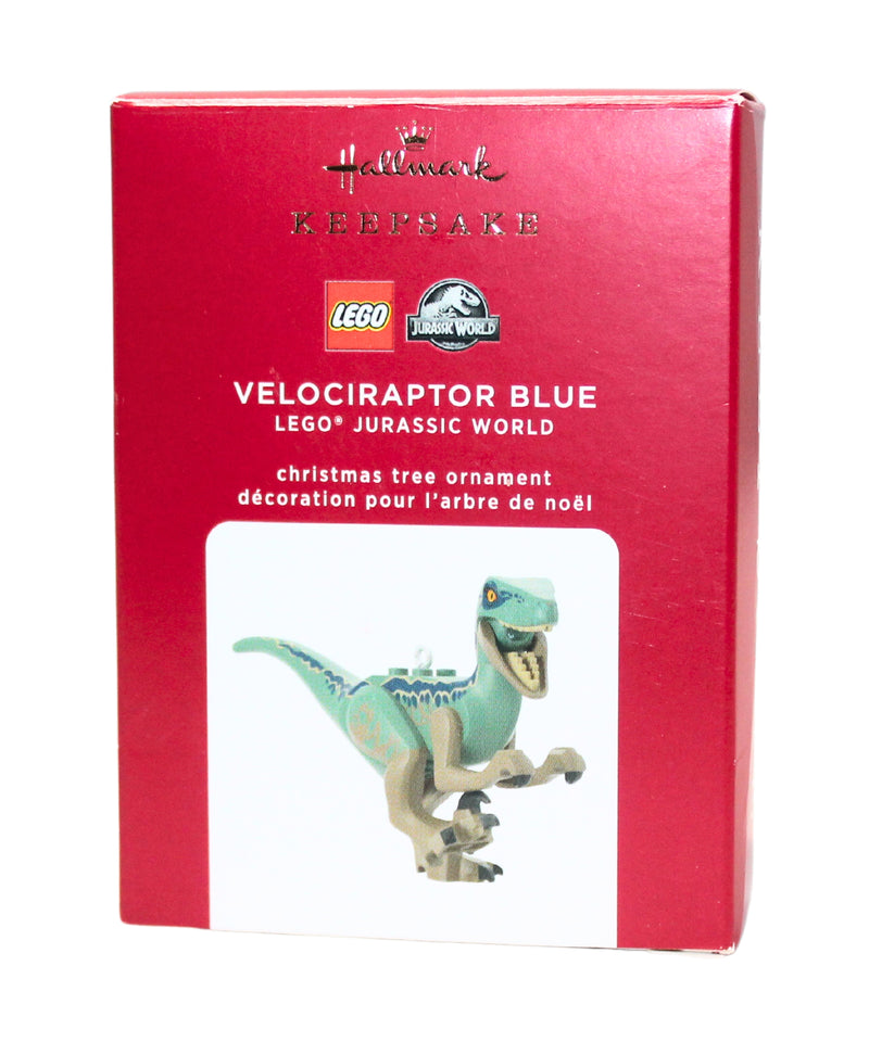 Hallmark Ornament: 2020 Velociraptor Blue | QXI2554 | LEGO Jurassic World