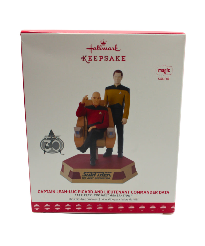 Hallmark Ornament: 2017 Captain Jean-Luc Picard and Lieutenant Commander Data | QXI3402 | Star Trek