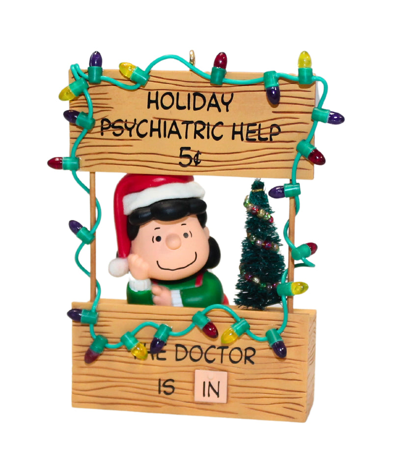 Hallmark Ornament: 2003 Holiday Advice Booth | QXI4257 | Peanuts