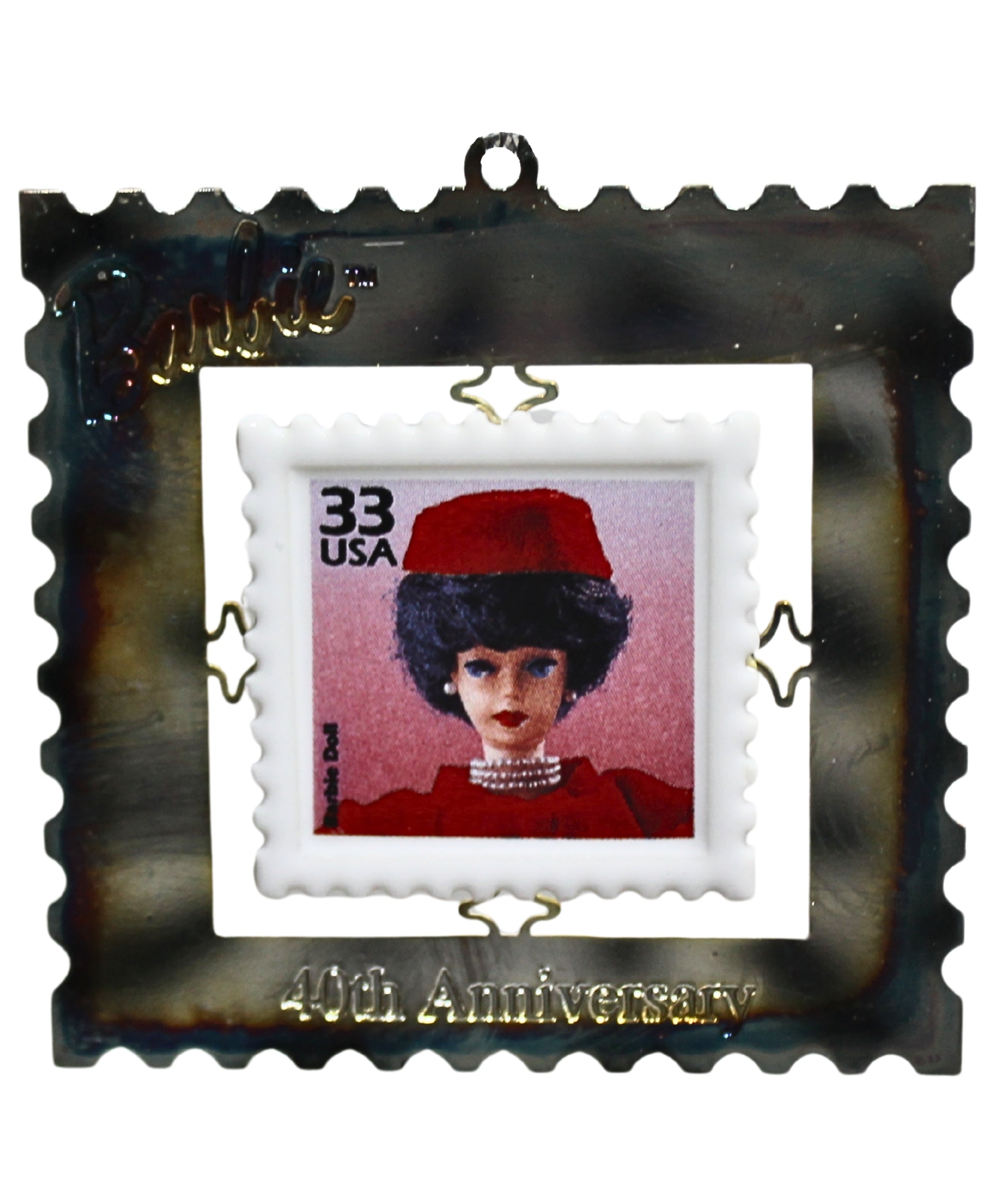Hallmark Ornament: 1999 Silken Flame Barbie 40th Anniversary Stamp | QXI8559