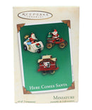 Hallmark Here Comes Santa - Miniature, Set of 3 Keepsake Ornament 2003 QXM4929