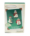 Hallmark The Snowmen of Mitford - Mini, Set of 3 Keepsake Ornament 2003 QXM4959