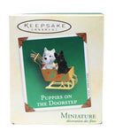 Hallmark Puppies on the Doorstep - Miniature Keepsake Ornament 2003 QXM4989