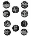 2000 - 2018 S Quarter Cameo Proof Roll 90% Silver (40 Coins) Random Mix