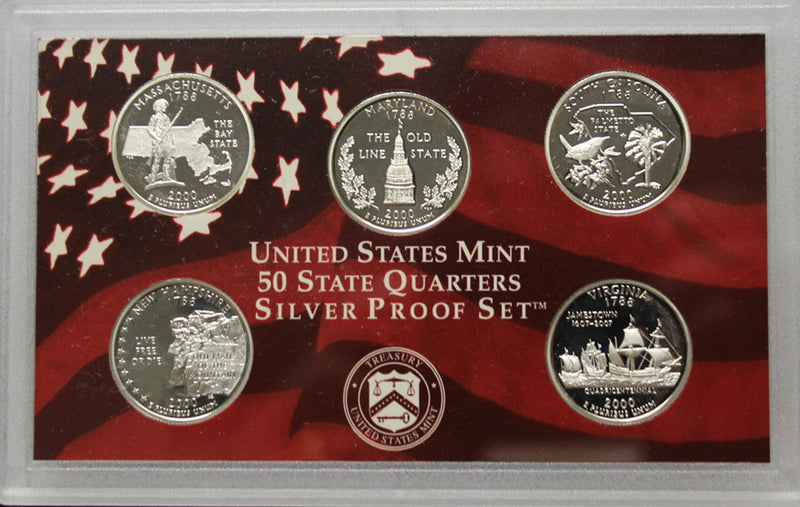 Random Proof Silver State Quarter Set Gem Cameo No Box/COA