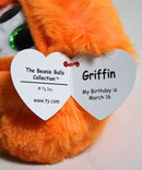 Beanie Balls- Griffin the Ghost Pumpkin, Glitter Eyes