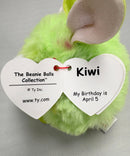 Ty Beanie Balls (Puffies) - Kiwi the Green Bunny