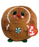 Beanie Ballz- Ginger the Gingerbread Girl, Glitter Eyes