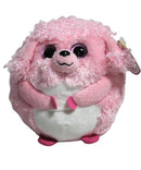 Beanie Ballz- Lovey the Pink Poodle, Solid Eyes