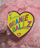 Beanie Ballz- Lovey the Pink Poodle, Solid Eyes