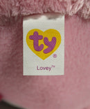 Beanie Ballz- Lovey the Pink Poodle, Solid Eyes