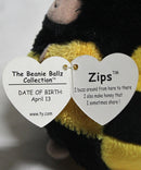 Beanie Ballz- Zips the Bee, Solid Eyes