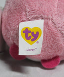 Ty Beanie Ballz (Plastic Key Clip) - Lovey the Pink Podle