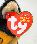Ty Beanie Bellies - Ace the German Shepherd, Glitter Eyes