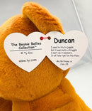 Ty Beanie Bellies - Duncan the Teddy Bear, Medium (9")