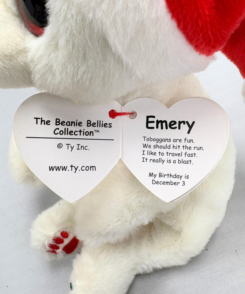 Ty Beanie Bellies - Emry the Polar Bear, Glitter Eyes, Christmas