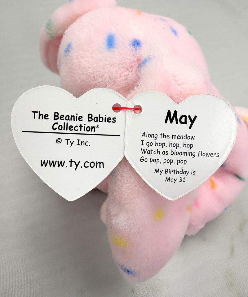 Ty Beanie Bellies - May the Bunny, Glitter Eyes, Easter, Spring