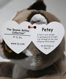 Ty Beanie Bellies - Petey the Raccoon, Glitter Eyes